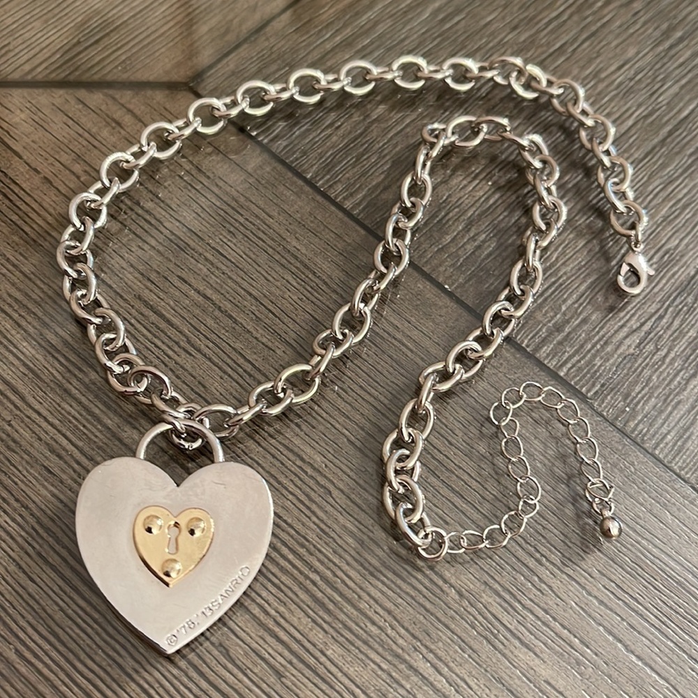 Rhinestone Hello Kitty Adjustable Chain Necklace - image 4